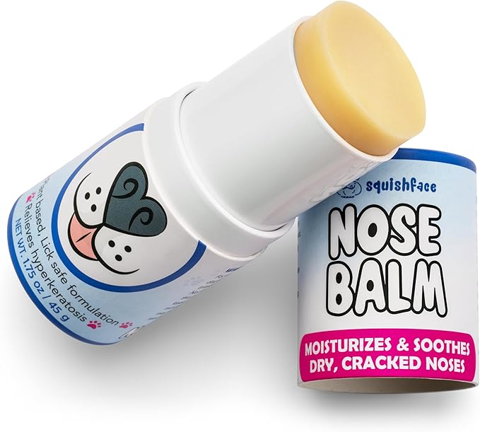 Squishface Nose Balm - Soothe & Protect Dry, Cracked Dog Snouts - Plant-Based, Lick-Safe Formulation to Aid in Relief of Hyperkeratosis - Great for All Breeds! (1.75 oz), Manufactured in USA