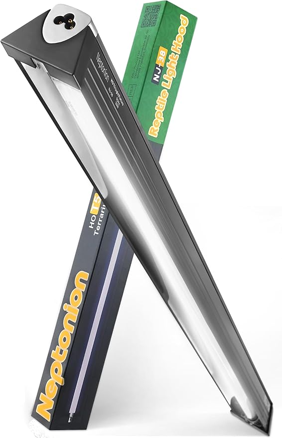 NEPTONION T5 Reptile UVB Light 34.5 Inches Fixture with UVB 10.0 Bulb High Output Hood for Terrariums, Basking Reptiles, Lizards, Chameleons, Iguanas, Bearded Dragons, 39W