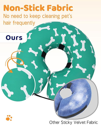 Supet Inflatable Dog Cone Collar Alternative After Surgery, Dog Neck Donut Collar Recovery E Collar for Neuter, Soft Pet Cone for Small Medium Large Dogs