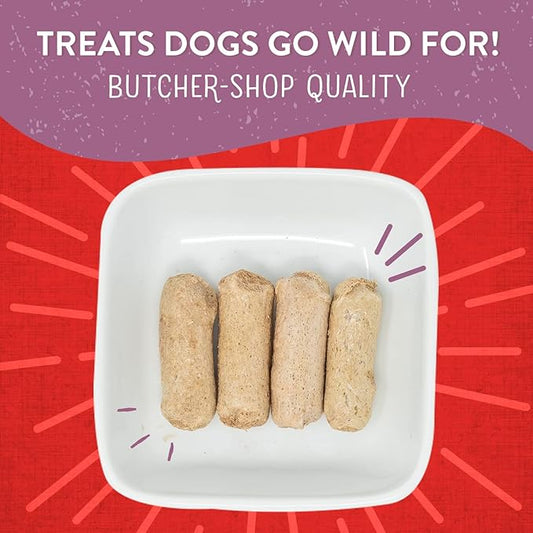 Stella & Chewy's Freeze-Dried Raw Wild Weenies Dog Treats - High-Protein Training Treats for Dogs & Puppies - All-Natural Game Bird Recipe with 97% Turkey, Duck & Quail - USA Made - 3.25 oz Bag