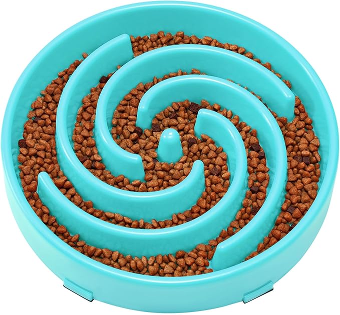 JASGOOD Slow Feeder Dogs Bowl for Large Medium Dogs,Anti-Gulping Pet Slower Food Feeding Bowls Stop Bloat,Preventing Choking
