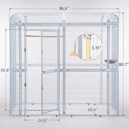 Parrot Cages for Large Birds Outdoor Extra Large Bird Cage with Bird Cage and Perch Suitable for Macaws Canaries Parrots Budgie Lovebirds