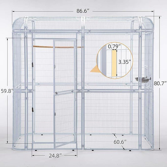 Parrot Cages for Large Birds Outdoor Extra Large Bird Cage with Bird Cage and Perch Suitable for Macaws Canaries Parrots Budgie Lovebirds