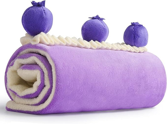 Nocciola Dog Snuffle Toy, Blueberry Cake Snuffle Mat for Puppies Puzzle Puppy Toy with Crinkle, Hide and Seek Interactive Enrichment Toys for Small Medium Dogs, Dog Gift Birthday Cake Toy