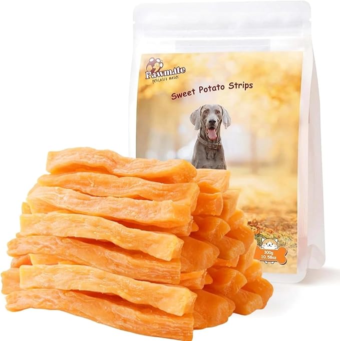 Sweet Potato Dog Treats, Healthy Low Fat Dog Chews Rawhide Free Grain Free Training Treats for Small Medium Large Dogs 27-31 Counts