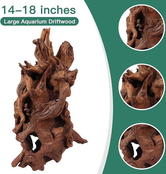LYPHARD AQUARIUMS Driftwood for Aquarium, 14-18" Extra Large Drift Wood Fish Tank Assorted Branch Decorations Pieces for Reptile Hide