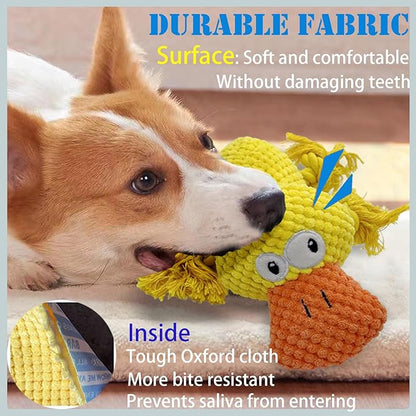 Indestructible Dog Squeak Toys for Big Dogs, Durable Chew Toys for Aggressive Chewers, Tough Stuffed Animals, Toys with Cotton Material and Crinkle Paper,Suitable for Large, Medium and Small Dogs