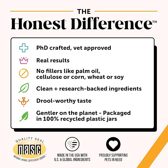 Pet Honesty Dog Allergy Itch Relief - Advanced Itch Supplement with Probiotics for Dogs - Immune Support & Skin Relief for Seasonal Allergies - Natural Itchy Skin & Paw Relief - (Peanut Butter, 90 Ct)