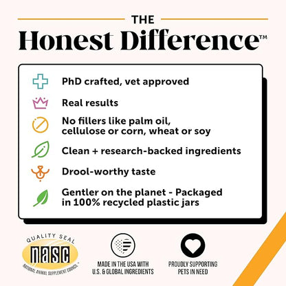 Pet Honesty Dog Allergy & Itch Relief - Advanced Itch Supplement with Probiotics for Dogs - Immune Support & Skin Relief for Seasonal Allergies - Natural Itchy Skin & Paw Relief - (Salmon, 90 Ct)