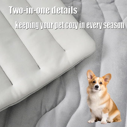 Cooling Mat, Dog Cooling Mat-4x More Effective, Gel-Free Self Washable Portable Pet Coolings Pad for Dogs & Cats Sleeping Mat, Keep for Pets (Green,44-80 lbs - Medium or Large Dog)