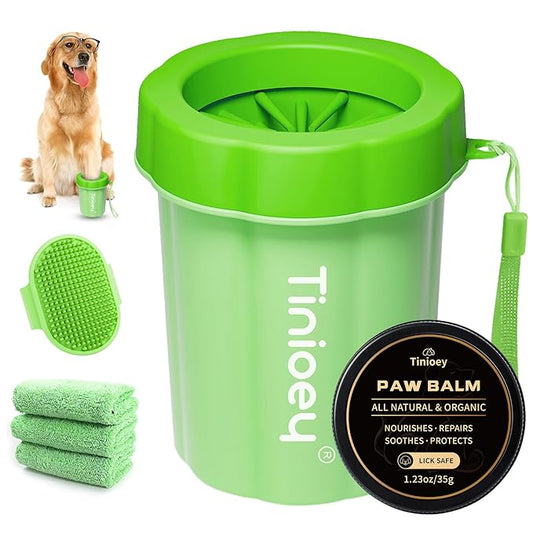 Paw Cleaner for Medium Dogs (with 3 Absorbent Towels) - Muddy Foot Washer for Pets