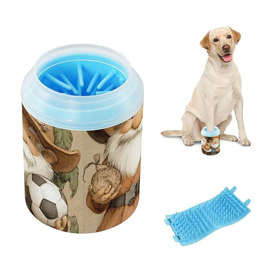 Dog Paw Cleaner Mudbuster Dog Foot Washer for Small Medium Large Dogs Cats Premium Pet Supplies Gnomes Fall Football
