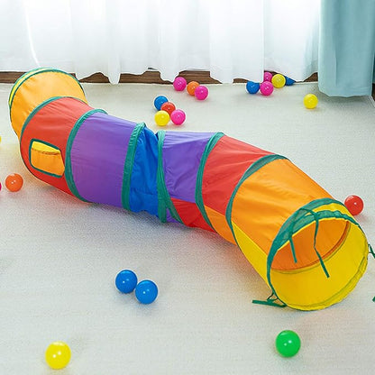Cat Tunnel for Indoor Cats Interactive, Rabbit Tunnel Toys, Pet Toys Play Tunnels for Cats Kittens Rabbits Puppies Crinkle Pop Up 47" Shape S