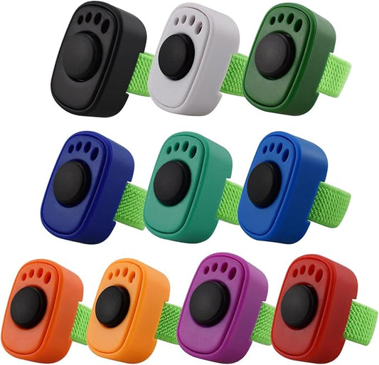Dog Clicker - Sound Positive Behavior Trainer, 10 Pieces Interactive Cat Clicker for Training and Fun, Pet Accessory for Obedience and Socialization, Animal Category Lightweight Feature