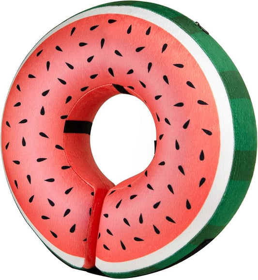 BENCMATE Inflatable Dog Cone Collar Alternative, Soft Dog Cone for Small Medium Large Dogs and Cats, Neck Recovery ECollar Donut Collar After Surgery (Medium, Watermelom)
