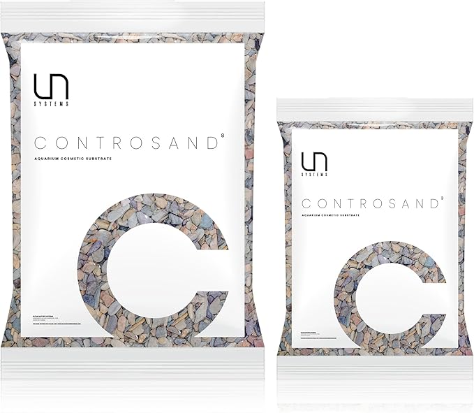 UNS Controsand - Sequoia, 8L - Natural Freshwater 6-15 mm Earthy Pebble - Decorative Small Rocks for Aquascaping Planted Tank - Aquarium Terrarium Substrate for Betta, Shrimp, Fish, Reptile Decor