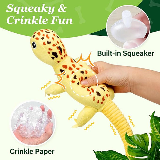 Prime Pets Dog Toys, 5 Pack, Plush Crinkle Squeaky Dog Toys, Assortment Value Bundle Animal Pet Toy for Small Medium Large Dogs, Stuffed Puppy Chew Toy