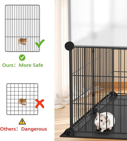 XiaZ Small Animal Playpen 26 Panels, Guinea Pig Cages with Waterproof Mat 47.2" x 23.6" x 23.6",Puppy Play Pen for Chicken,Pet Fence for Rabbit,Bunny,Ferrets,Hamsters,Hedgehogs Indoor