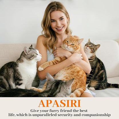 Apasiri Indoor Cat House for 2 Cats: 2-in-1 Double-Deck Cat House, Sturdy and Scratch-Resistant, Original Castle Design, A Perfect Indoor Cat Cave for Multiple Small Pets and Kittens