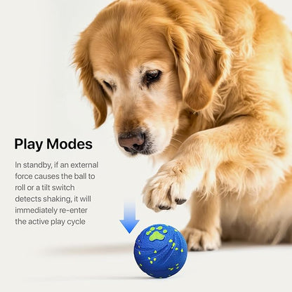 Interactive Dog Toys Balls Moving - Smart Automatic Bouncing Interactive Dog Ball, Durable Pet-Safe E-TPU Material, IPX7 Waterproof, Anti Boredom Dog Toys to Keep Them Busy for Large and Small Dogs