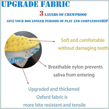 Indestructible Dog Squeak Toys for Big Dogs, Durable Chew Toys for Aggressive Chewers, Tough Stuffed Animals, Toys with Cotton Material and Crinkle Paper,Suitable for Large, Medium and Small Dogs