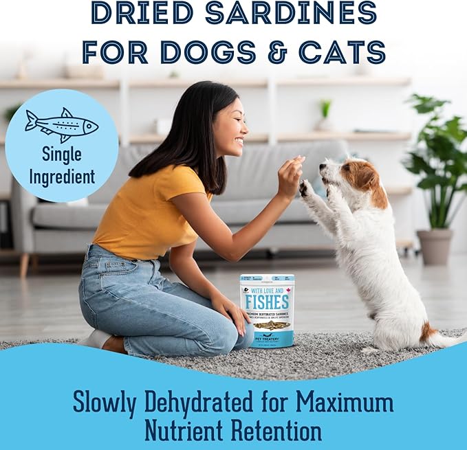 The Granville Island Pet Treatery Sardines for Dogs & Sardines for Cats (14.11 oz, Pack of 1) - Dehydrated Single Ingredient Dog Treats - All Natural Dog Treats, Grain Free – Puppy Training Treats