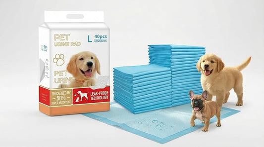 Paw-FECT Piece - Pet Pee Pads 23"x23" 40 Count, 7 Layer Heavy Duty Super Absorbant with Diamond Lock Technology, Leak Proof, Quick Drying, Easily Disposible, for Dog/Cats/Rabbits, Potty Training