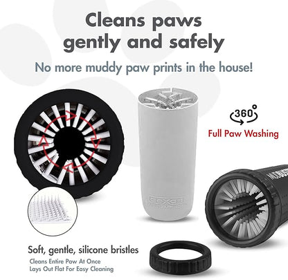 Dexas Medium Dog Paw Cleaner, Matte Black - Premium Quality Pet Supplies and Dog Accessories - Easy to Use and Clean MudBuster for Dogs - Patented Product - BPA Free