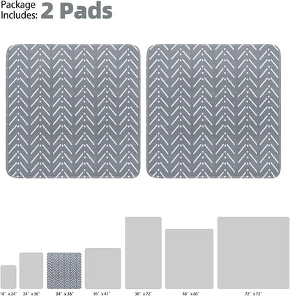 PUPTECK Reusable Dog Pee Pads Washable - Waterproof Puppy Potty Training Pads Whelping Mat, Fast Liquid Absorbing Non-Slip Pet 34" x 36"