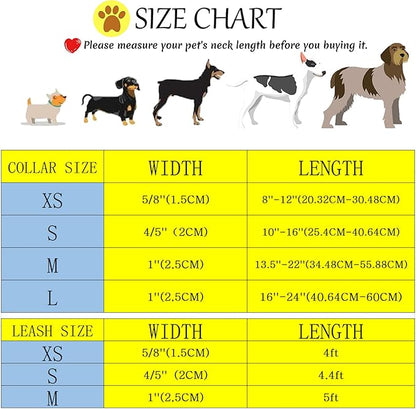 Elegant little tail Dog Collar with Leash, Fall Plaid Pet Collar Leash Adjustable Collar for Small Medium Large Dogs Soft Puppy Collars with Quick Release Buckle Girl Boy Dog Collars