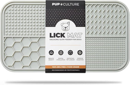 Pup Culture Dog Lick Mat for Dogs, Feeding Pad for Anxious Pets Plus 4 Different Puzzles for Mental Stimulation for Dogs - Supports Mental, Dental, and Digestive Health, Bite Resistant and Heavy Duty