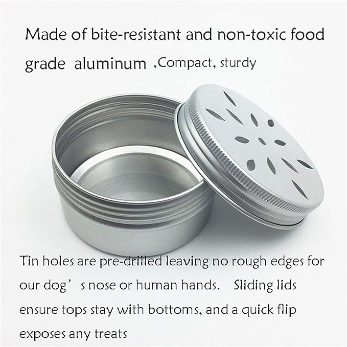 CHENGXINWENHUA Dog skent Work tins 6 Pack，Dog Scent Training Box，Dogs Nose Work containers (1, 4 Jars+6 Magnetic Box)