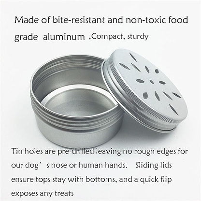 CHENGXINWENHUA Dog skent Work tins 6 Pack，Dog Scent Training Box，Dogs Nose Work containers (1, 4 Jars+6 Magnetic Box)