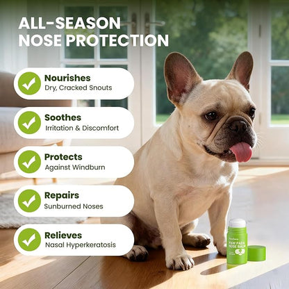 Lick-Safe Dog Paw & Nose Balm with Coconut Oil | Winter Snow, Road Salt & Cold Pavement Protector | All-Natural Moisturizer & Soother for Dry, Cracked Pads & Snout | Horse Hoof, Joint Care