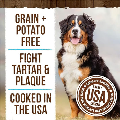 Merrick Fresh Kisses Natural Dental Chews, Toothbrush Shape Treat Infused With Real Mint, For Large Dogs - 7 ct. Bag