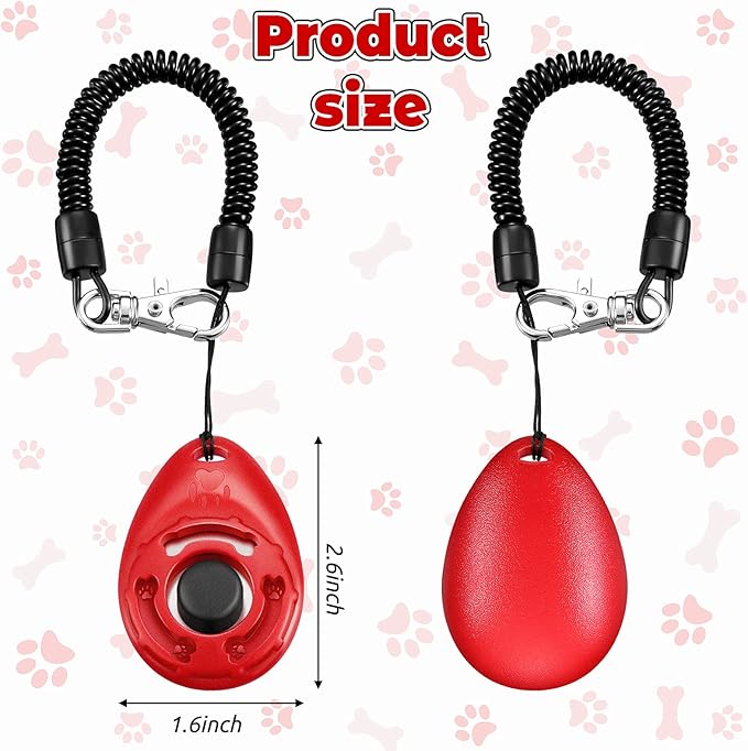 Frienda 18 Pieces Dog Training Clicker, Pet Behavioral Training Clickers with Wrist Strap for Dogs Cats Puppy Birds Horses(Multicolor)
