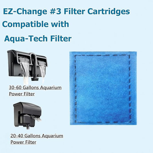 4 Pack Rite Size C Aquarium Filter Cartridges Compatible with Marineland Penguin PRO Power Filters 275/375 & Original Penguin Power Filters 200/350, EZ Change #3 Replacement Filter Cartridges