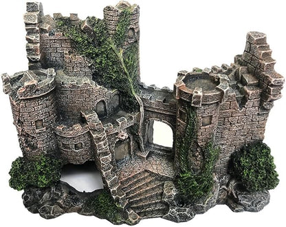SLOCME Aquarium Ornaments Resin Castle Decorations - Fish Tank Supplies Accessories, Eco-Friendly Fish Tank Castle Aquarium Ornament