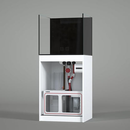 LANDEN RS 60 ReefStar Saltwater Aquarium Reef-Ready Sump Aquarium-50 Gal Display + 20 Gal Sump | 23.6″×21.7″×19.7″ Tank + Cabinet w/Built-in Filtration for Coral & Nano Fish