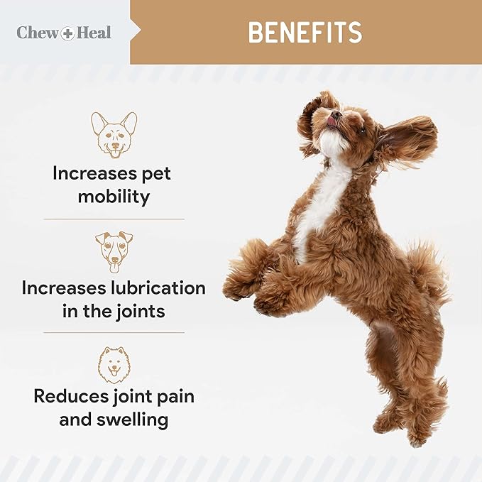 Dog Glucosamine Chews, 90 Count - Hip and Joint Supplement for Dogs - MSM, Chondroitin for Joint and Cartilage Health - Puppies and Seniors, Small and Large Breeds, Peanut Butter Flavor