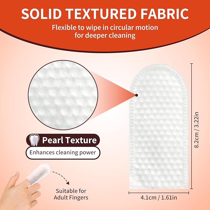 Dog Dental Wipes - Tooth Brushing Kit for Cats & Dogs - Dog Toothbrush Finger Dental Wipes to Remove Plaque & Tartar,Effective Teeth Cleaner (100PCS)