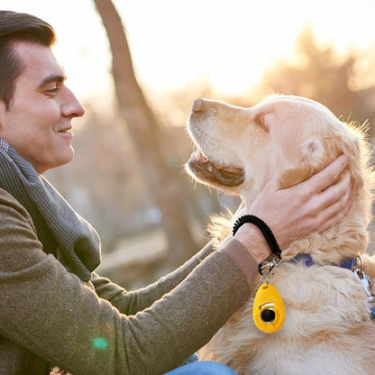 Lawei 30 Pcs Dog Training Clicker with Wrist Strap, 14 Color Pet Training Clickers for Dogs Cats Birds Horses, Durable Animal Behavior Trainer Clicker Kit for Obedience and Positive Reinforcement