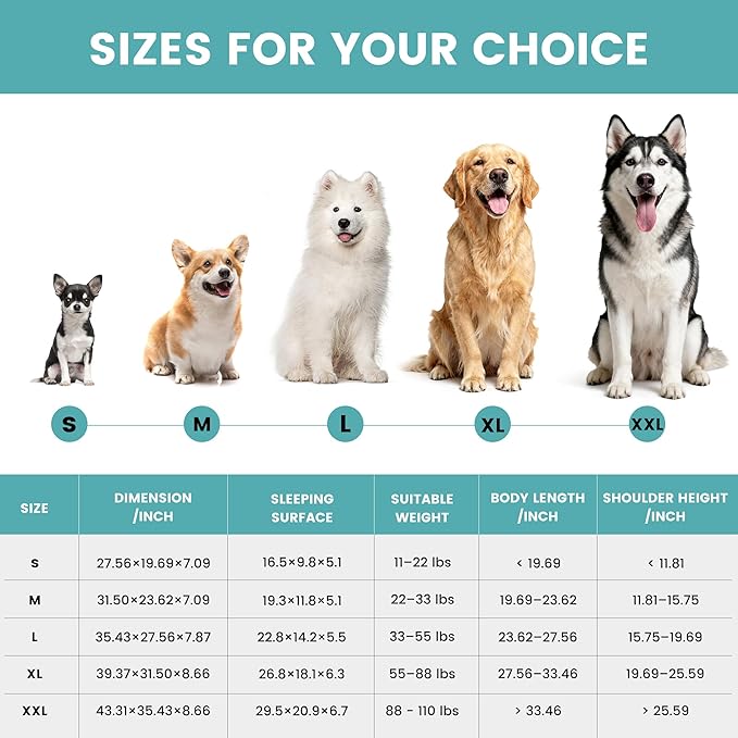 Dog Beds for Medium Dogs 32x24 Inch, Comfort-Sided Orthopedic Dog Bed Couch with Breathable Shredded Memory Foam, Faux Rabbit Fur Pet Bed, Non-Detachable, Non-Slip, Machine Washable