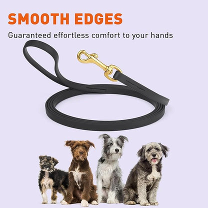 Viper Biothane Working Tracking Lead Leash Long Line for Dogs, Black 1/2" x 15ft
