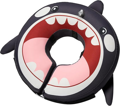 BENCMATE Inflatable Dog Cone Collar Alternative, Soft Dog Cone for Small Medium Large Dogs and Cats, Neck Recovery ECollar Donut Collar After Surgery (Small, Orca)