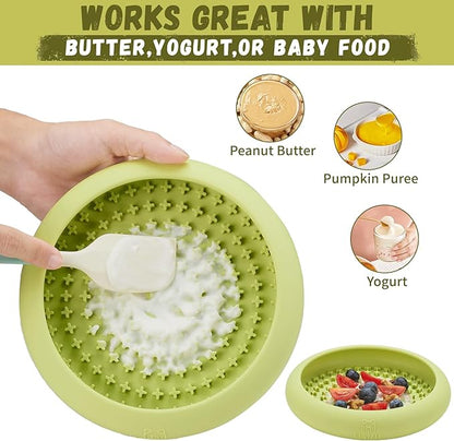 Dog Lick Bowl, Bestalk Anxiety Relief Slow Feeder Dog Lick Mat Treat Dispenser, Non-Slip Licking Bowl Enrichment Toys, BPA Free Silicone, Dishwasher Safe