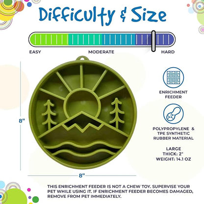 SodaPup Great Outdoors Enrichment Bowl – Durable Slow Feeder Bowl Made in USA from Non-Toxic, Pet-Safe, Food Safe Material for Mental Stimulation, Slowing Down Eating, Healthy Digestion, & More
