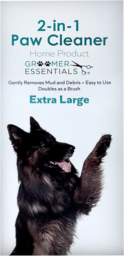 2-in-1 Pet Paw Cleaner - Extra Large - For Extra Large Dogs Like German Shepherds, Great Danes, St. Bernards, Boxers, and Mastiffs - Portable
