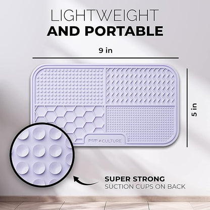 Pup Culture Dog Lick Mat for Dogs (2 Pack), Feeding Pad for Anxious Pets Plus 4 Different Puzzles for Mental Stimulation for Dogs - Supports Mental, Dental, and Digestive Health - Heavy Duty