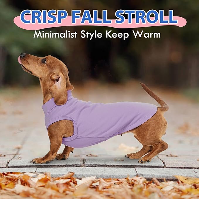 Dog Sweater Fleece - Purple, XS - Stretchable Sleeveless Vest | Warm Lightweight Sweatershirt, Pullover Design for Puppy,Chihuahua Clothes,Autumn/Winter Outdoor Clothing